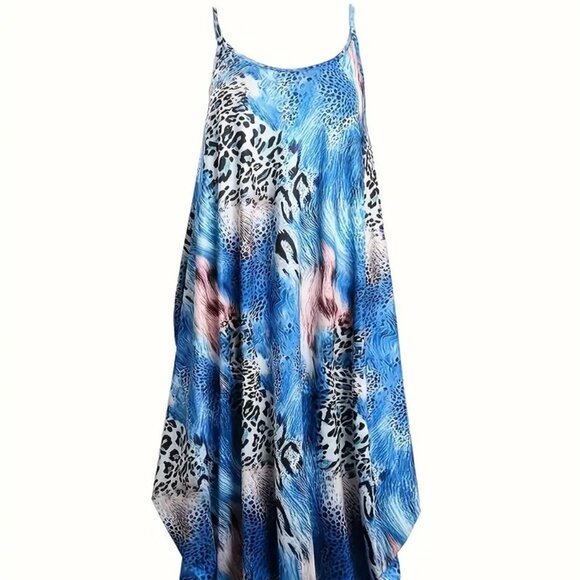 Women Plus Size Tropical Beach Summer Trendy Vacation Holiday Maxi Dress 18W - Picture 3 of 7